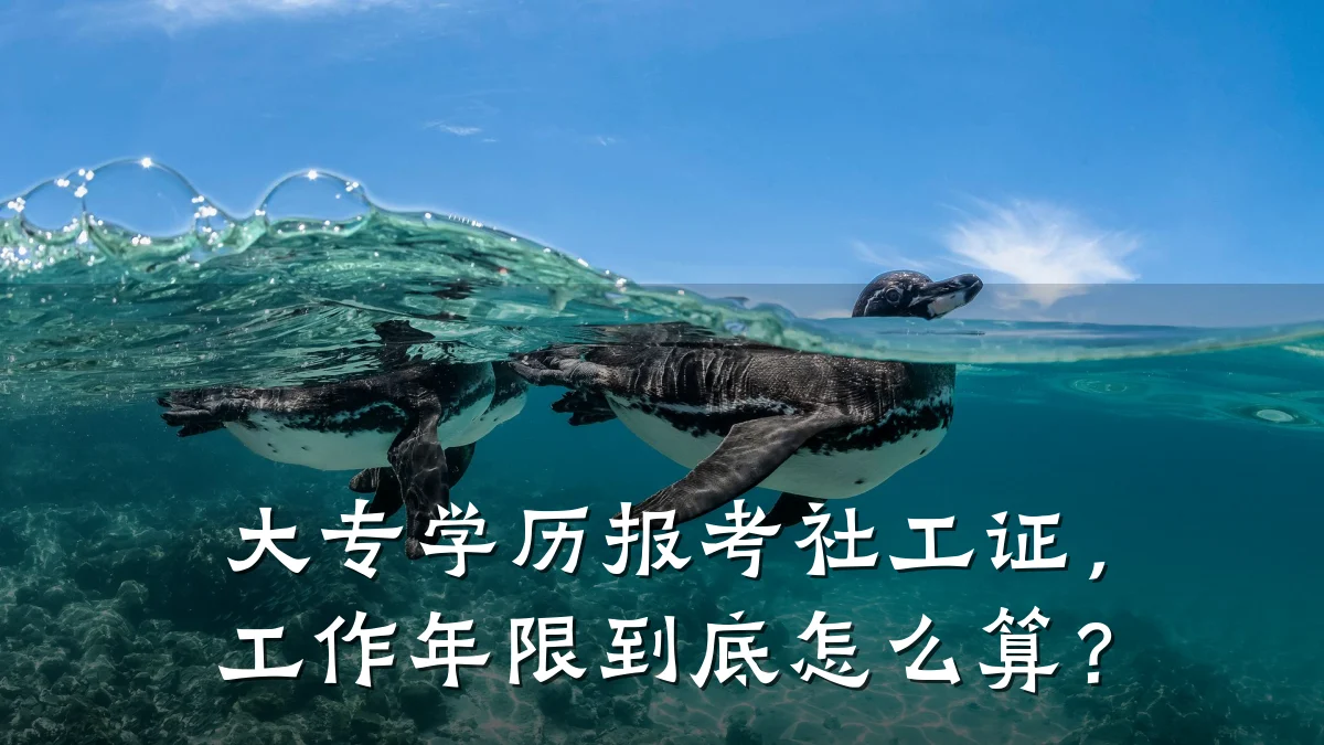 大专学历报考社工证，工作年限到底怎么算？